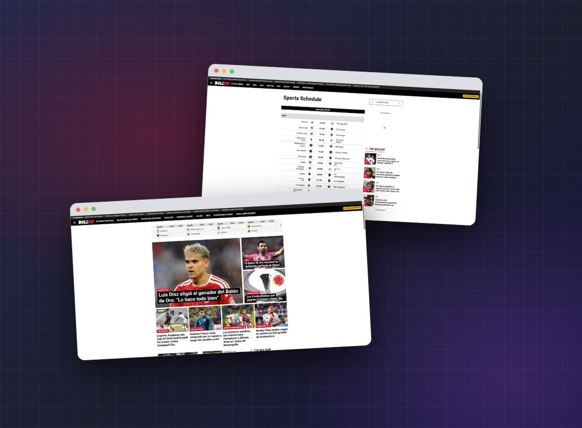 Vista previa del proyecto Futbol Sites