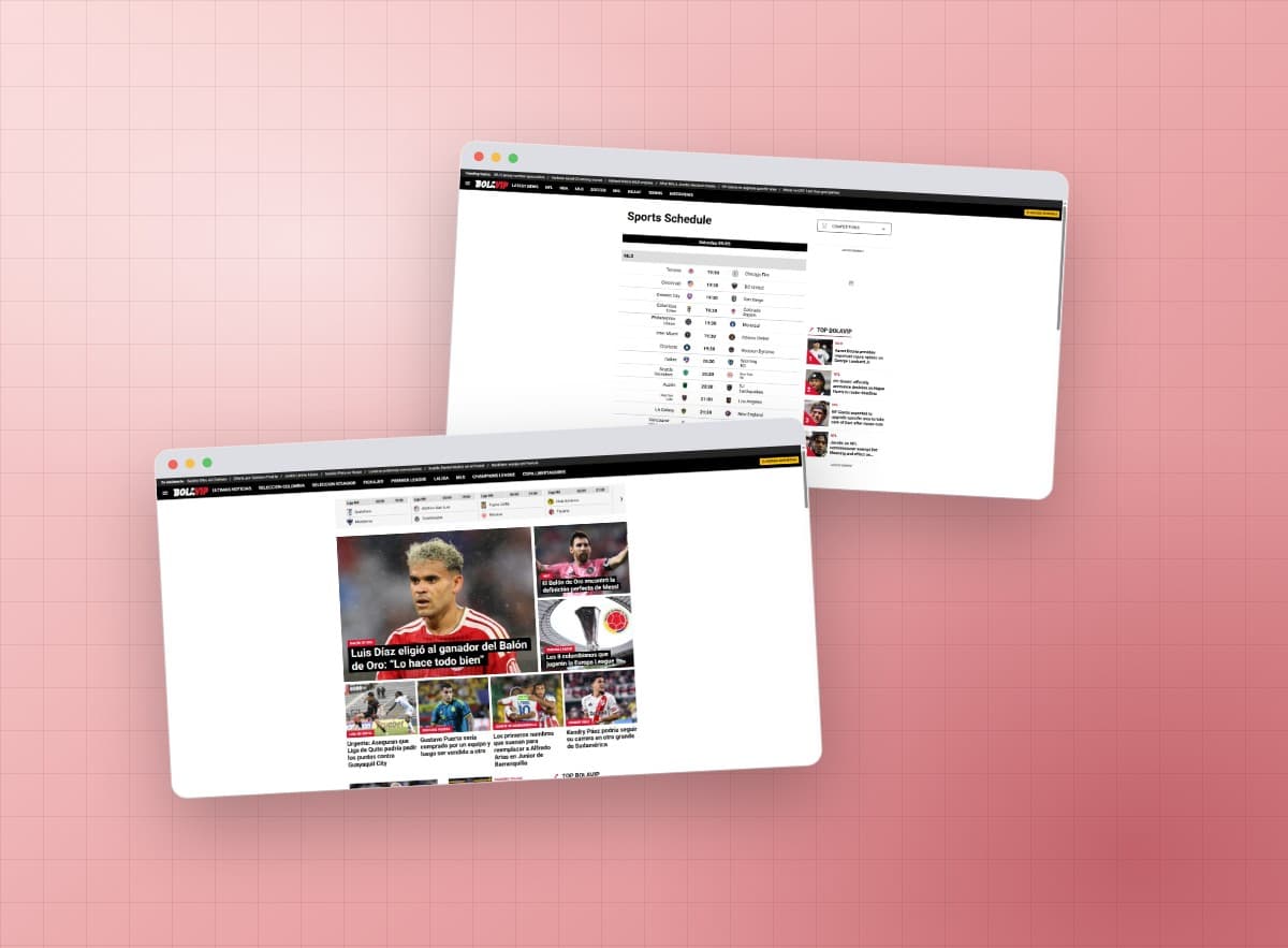 Vista previa del proyecto Futbol Sites